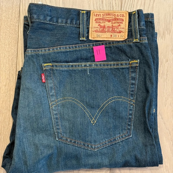 Levi’s Men’s 567 Loose Boot Cut Jeans 38x32 Button Fly NWOT - Picture 6 of 6